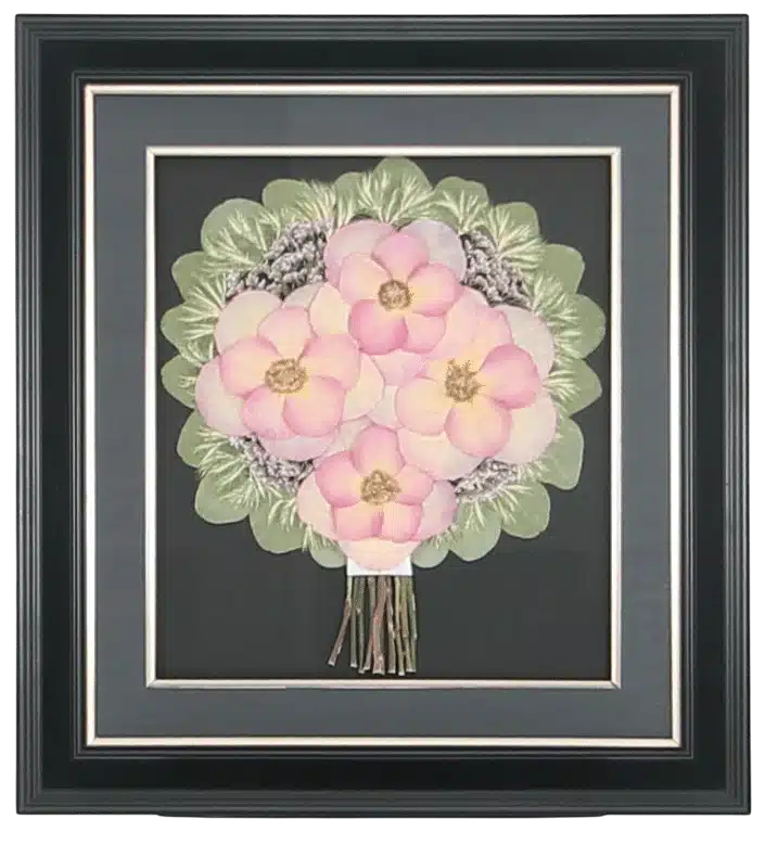 Home 3 Framed pressed wedding flowers preservation display